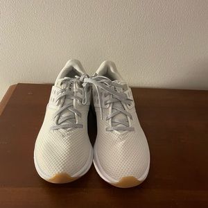 White and leopard print nike shoes